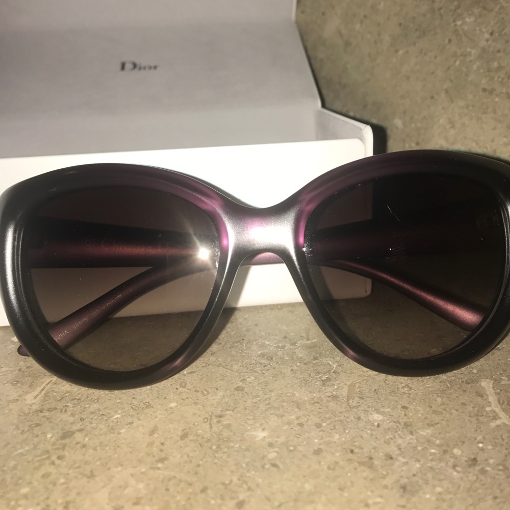 Vintage Christian Dior purple ombré sunglasses.