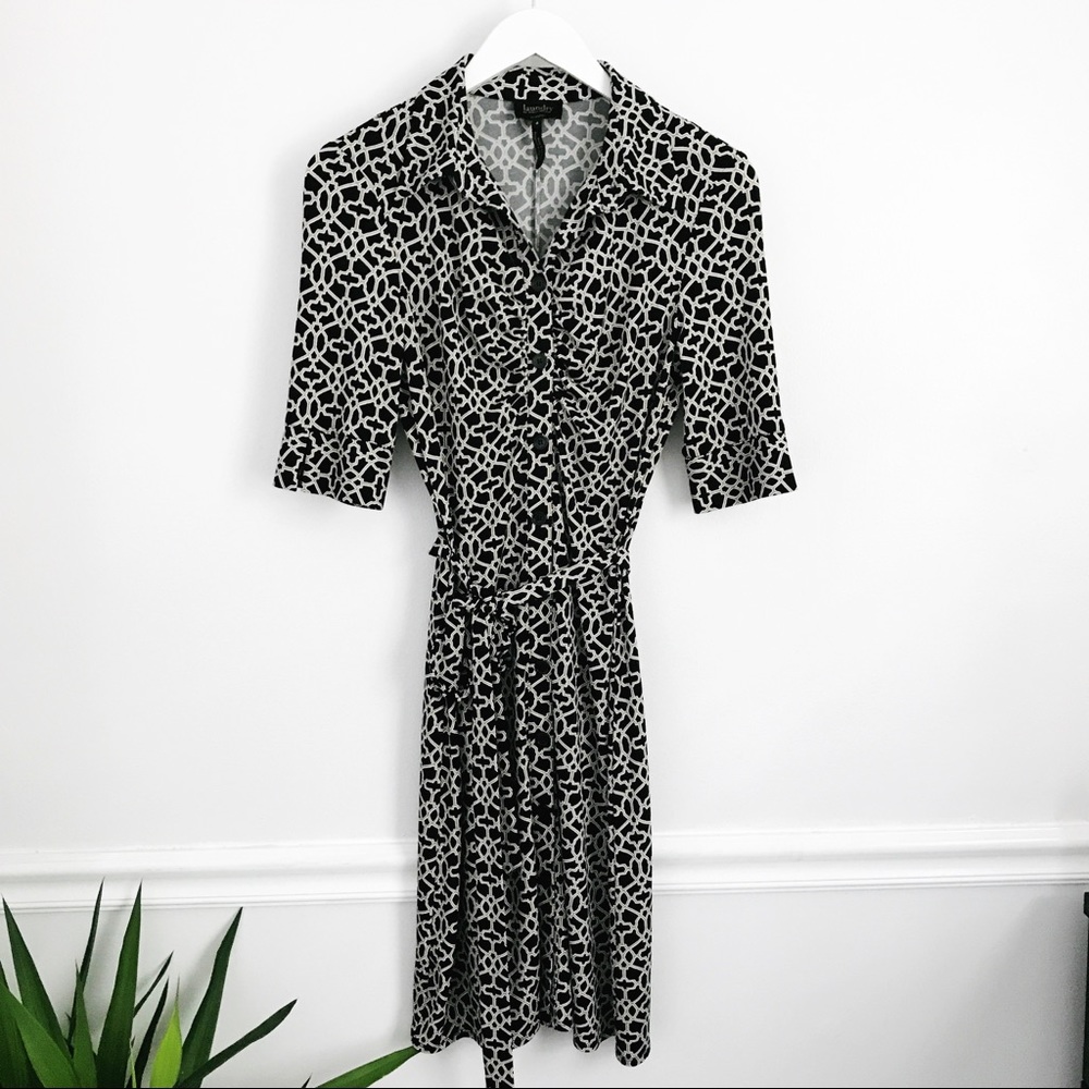 Laundry by Shelli Segal Geometric Shirt Dress - Picture 1 of 5
