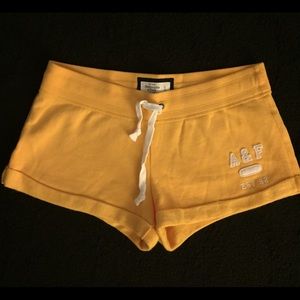 NWOT Abercrombie and Fitch Yellow Shorts Size M
