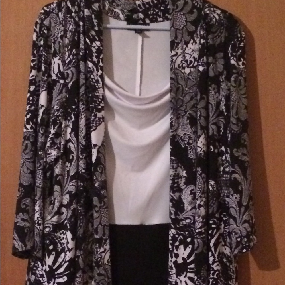 Sz 20 Black and White Dress