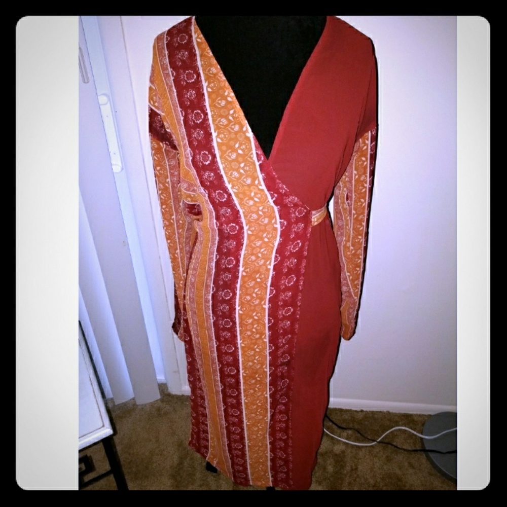 Sheer wrap dress