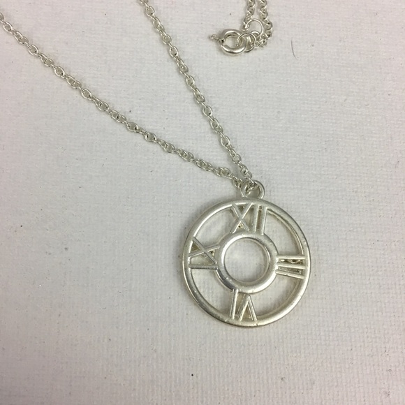 Jewelry - Clock Face and Roman Numeral Pendant Necklace