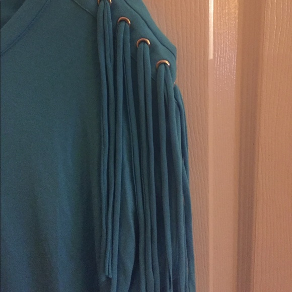 Blue Michael Kors shirt with fringe never worn. - Picture 4 of 4