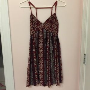 Hollister Burgundy Aztec Dress