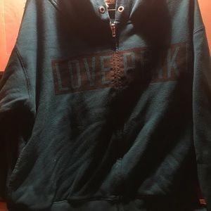 Dark blue PINK zip up hoodie