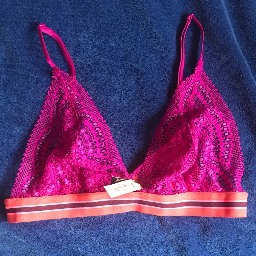 NEW VICTORIA SECRET TRIANGLE PINK BRALETTE