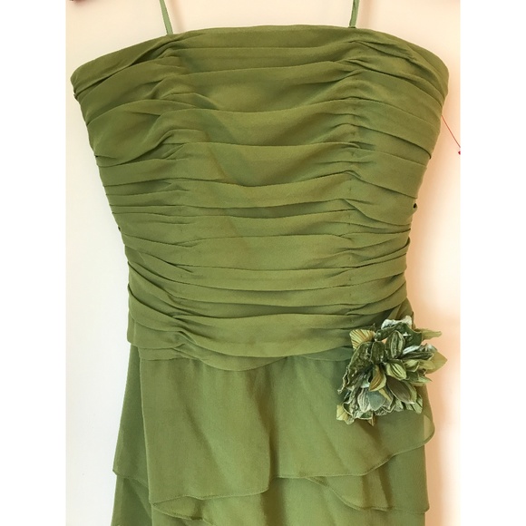 Vintage KAY UNGER NY Silk Strapless Evening Dress - Picture 3 of 8