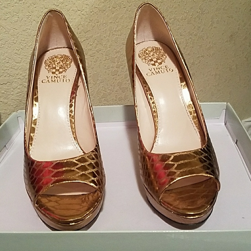 4" gold heel