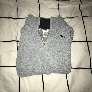 sherpa 1/4 zip pullover