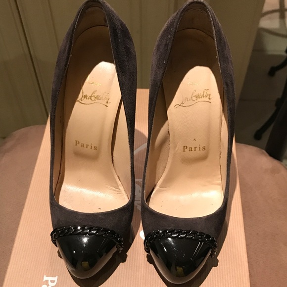 Christian Louboutin Metalipp Suede Royal Sz 35.5 - Picture 3 of 8