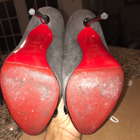 Christian Louboutin Metalipp Suede Royal Sz 35.5 - Picture 6 of 8
