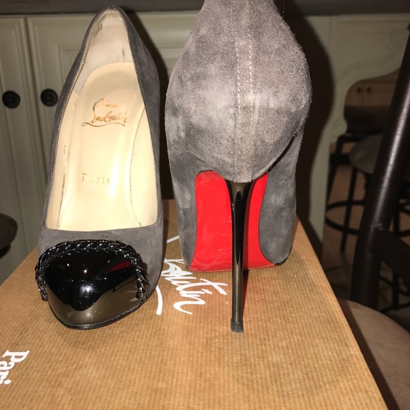 Christian Louboutin Metalipp Suede Royal Sz 35.5 - Picture 5 of 8