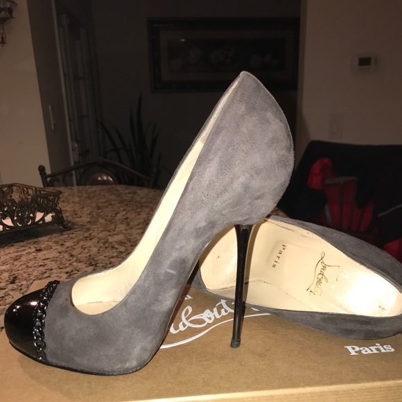 Christian Louboutin Metalipp Suede Royal Sz 35.5 - Picture 2 of 8