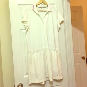 Nike XL white gold dress
