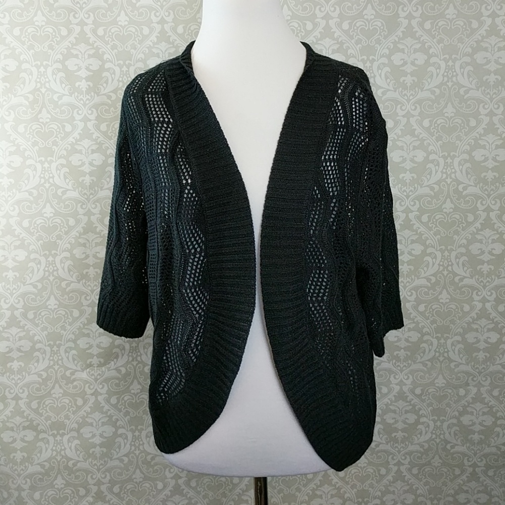 Black shrug cardigan