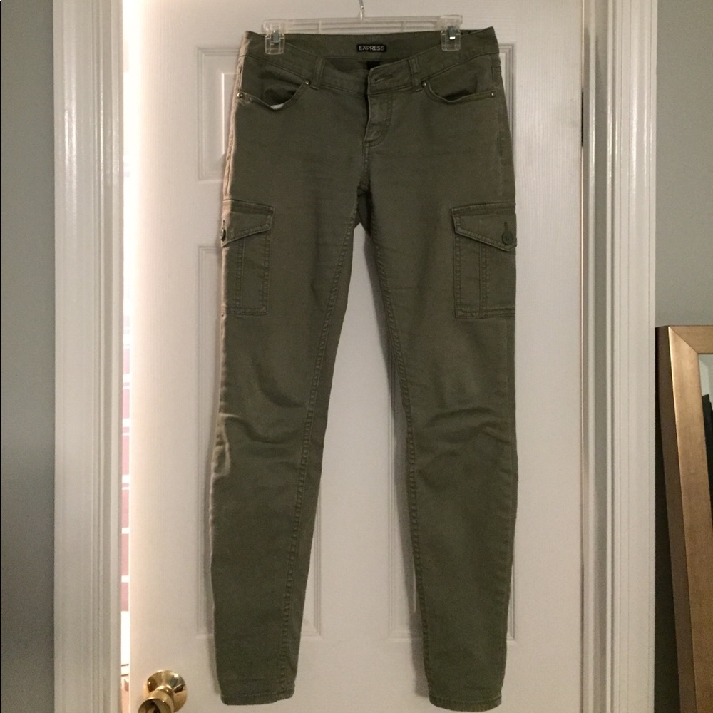 Express olive green cargo pants