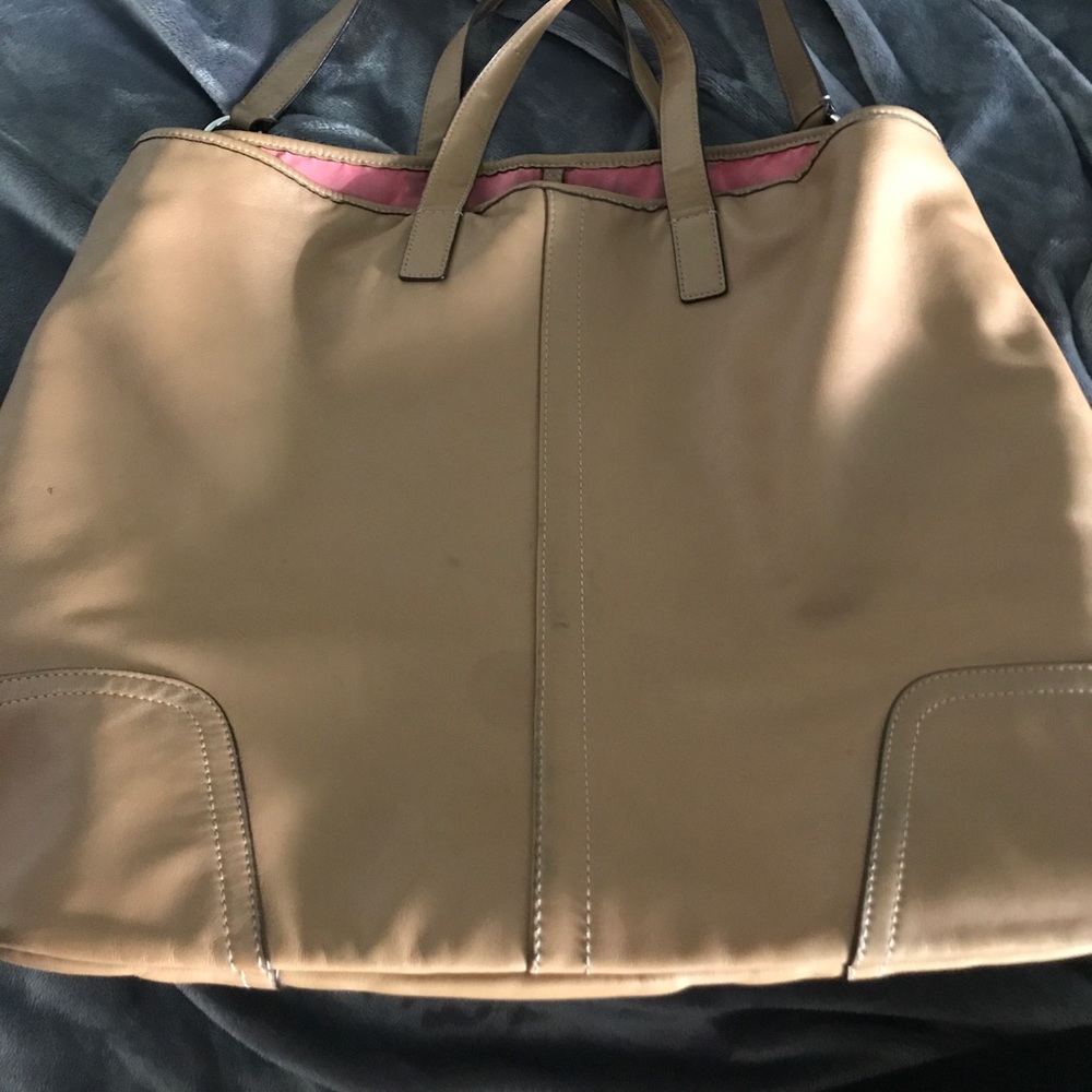 Leather coach tote