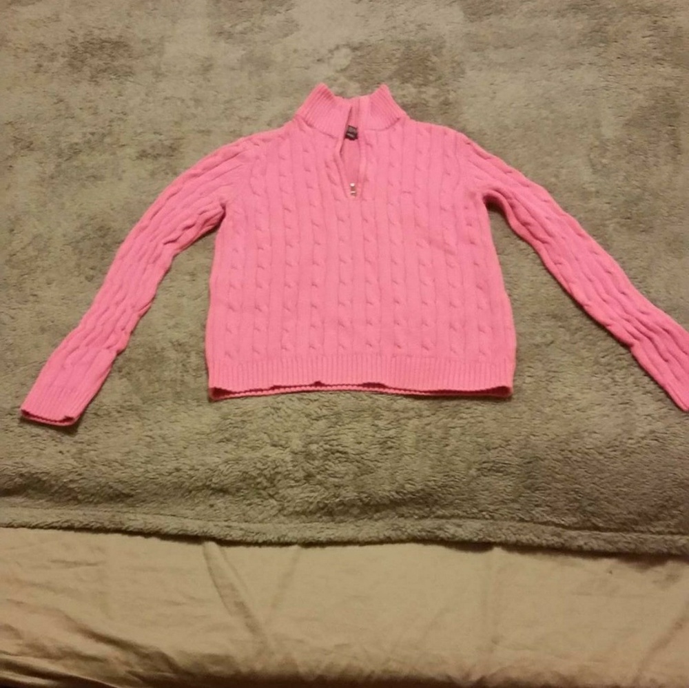 Pink warm sweater.