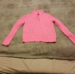 Pink warm sweater.