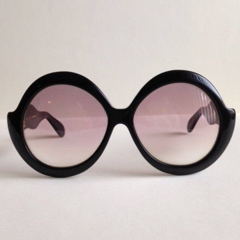 SOLD 70's Vintage Sudan Ultra Black Sunglasses Mod