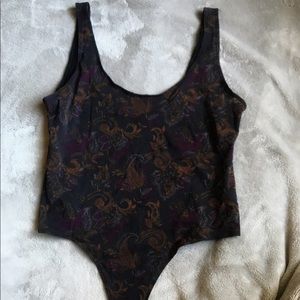 Free people paisley print body suit