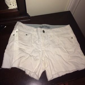 White Jean shorts