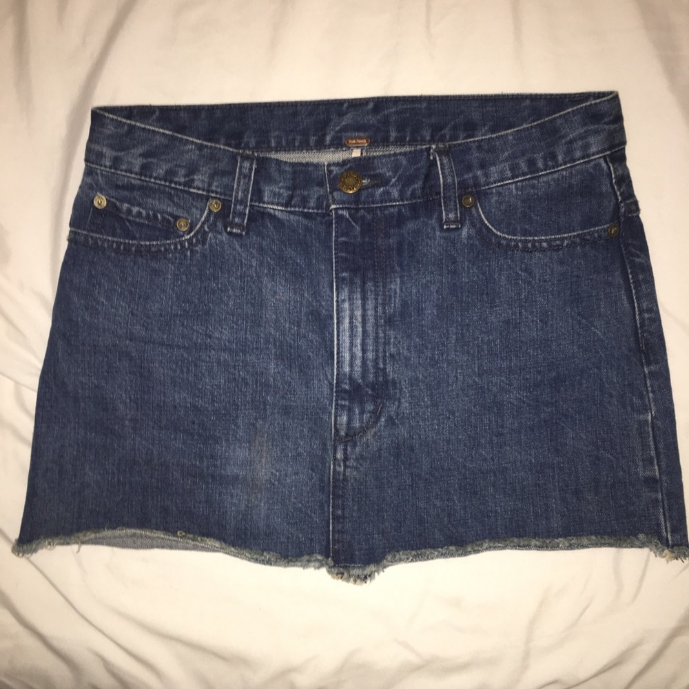 cut off jean skirt (free people!)