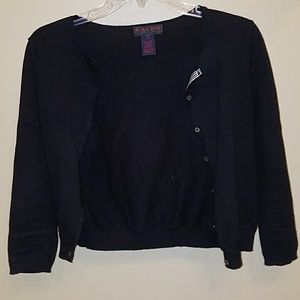 Short black cardigan