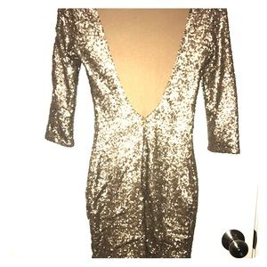 Tobi sequin low back dress