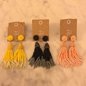 Jewelry - NWT Beaded tassel earrings in black Jewelry - NWT Beaded tassel earrings in black