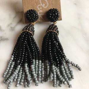 Jewelry - NWT Beaded tassel earrings in black Jewelry - NWT Beaded tassel earrings in black