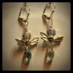 #0107 Pale Green Angel Earrings 👼