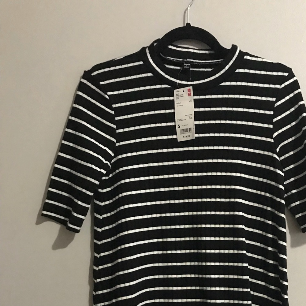 NWT/never worn: black and white striped dress
