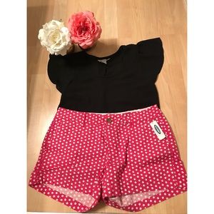 Old Navy Pink and White Shell Printed Shorts