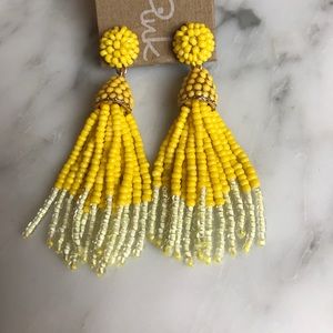 Jewelry - NWT Beaded tassel earrings - yellow Jewelry - NWT Beaded tassel earrings - yellow