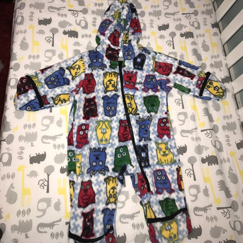 Colorful Fleece Columbia bodysuit