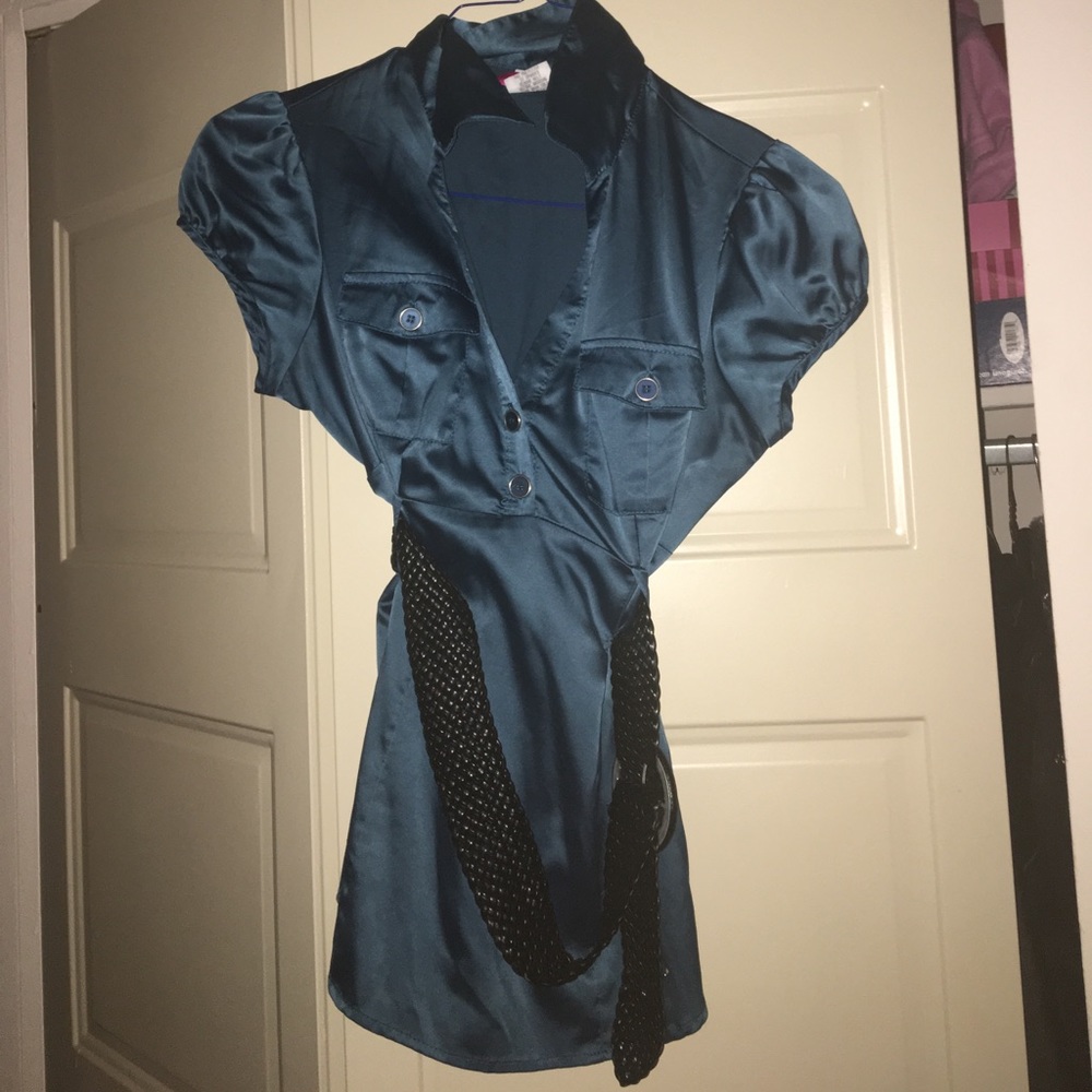 Teal shirt