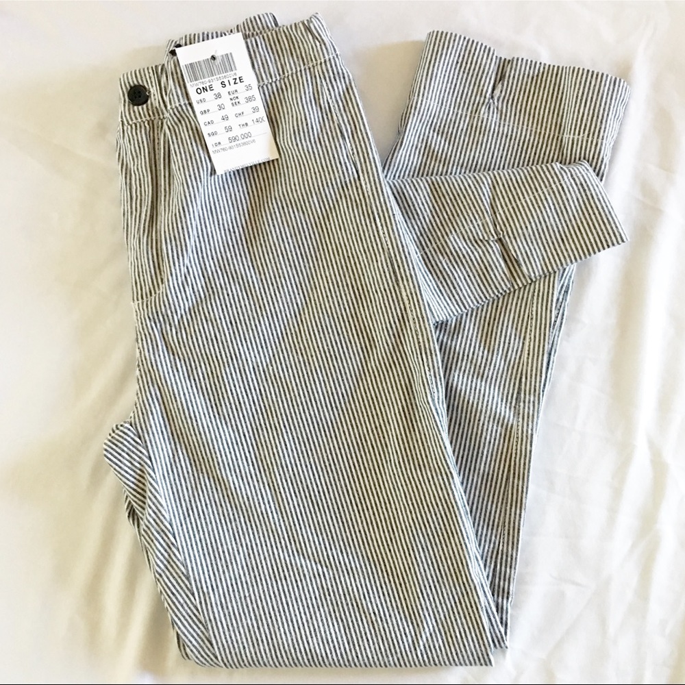 BNWT blueish gray striped Tilden pants