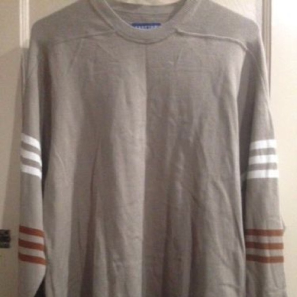 Large Brown Jantzen Crewneck w White, Brown, Black