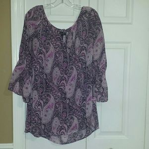 Sheer tunic length top