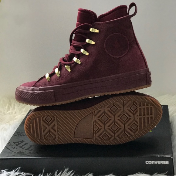 Converse Ctas || Boot HI Deep Burgundi Women’s - Picture 4 of 10