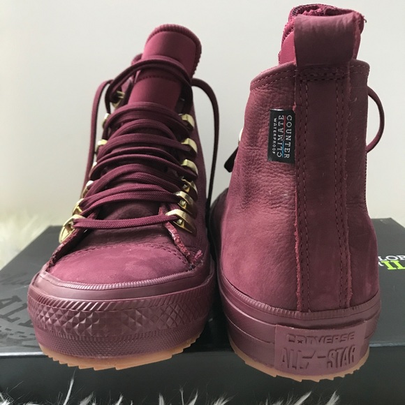 Converse Ctas || Boot HI Deep Burgundi Women’s - Picture 9 of 10