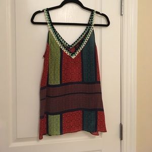 100% Silk and Embrodery Tank