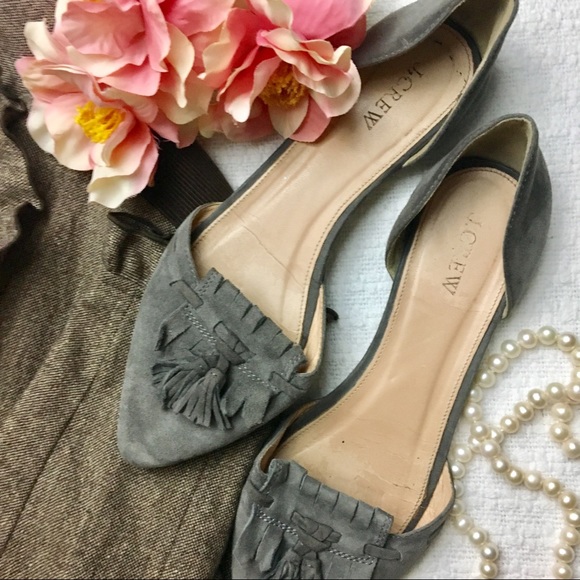 J. Crew Shoes - J.Crew Suede d'Orsay loafer flats