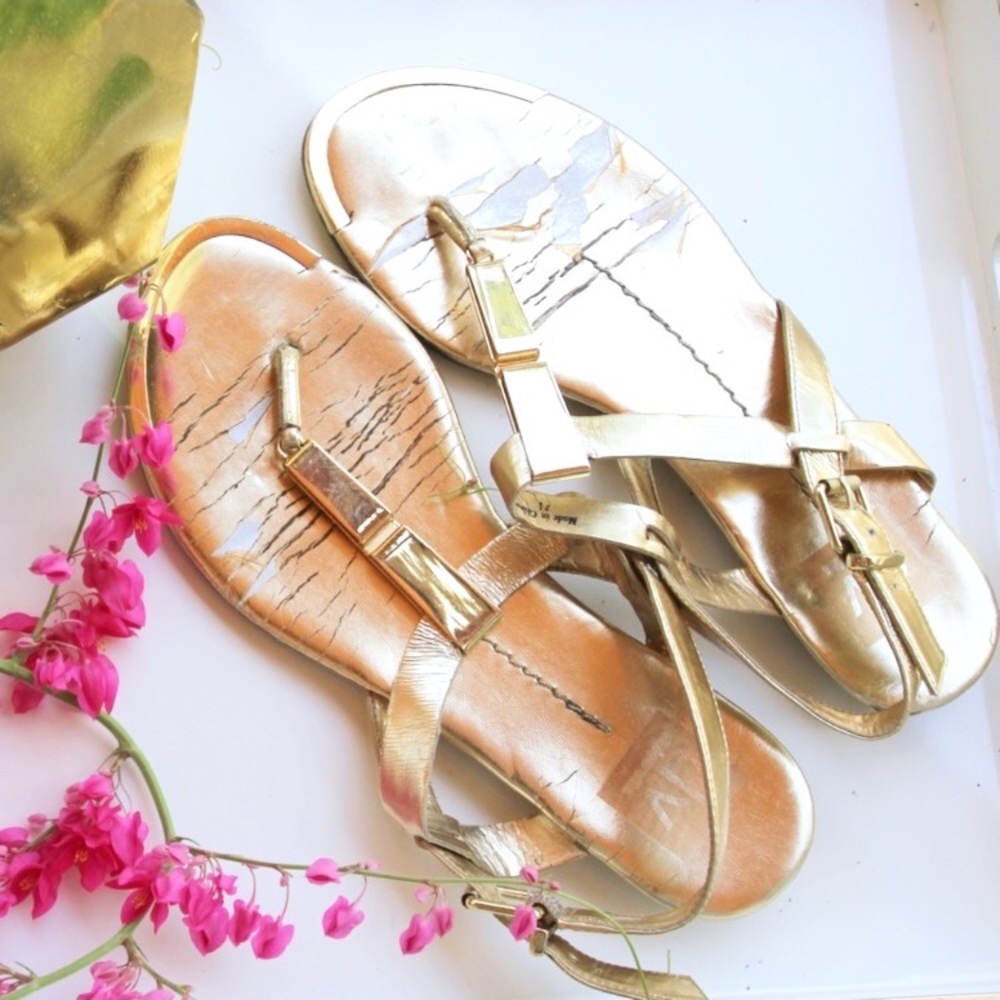 DV DOLCE VITA Metallic Gold Sandals