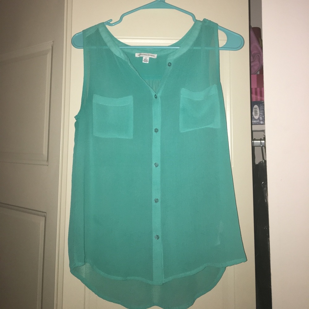 American Eagle -Teal sleeveless top