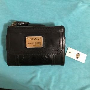 NWT Fossil Black Wallet