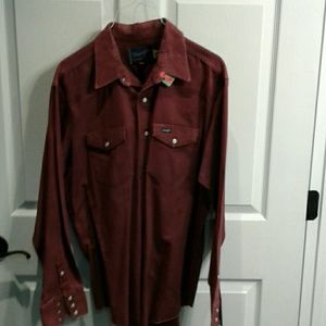 Wrangler pearl snap western shirt