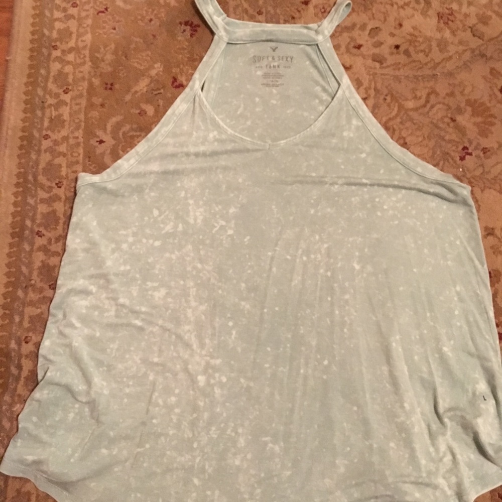 American Eagle splattered soft choker tank