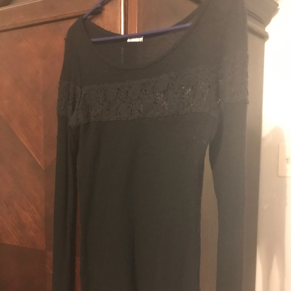 Free people sheer long sleeve top